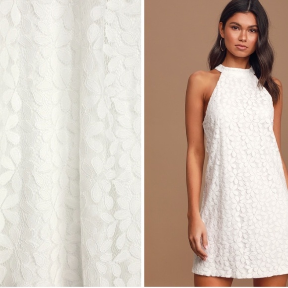 LULUS Bachelorette Engagement Bridal Shower Honeymoon Brunch Swing Mini Dress - Picture 3 of 6